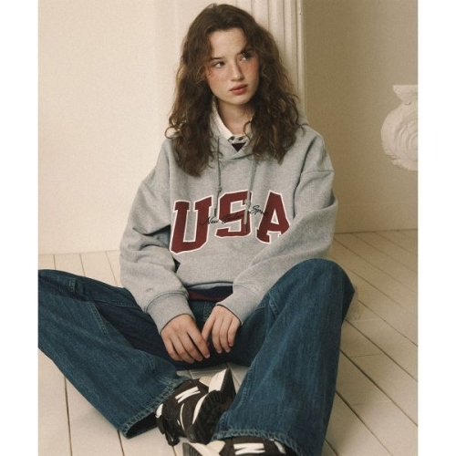 뉴발란스 NEW BALANCE NBN0F4A013 / UNI USA 클래식 후드티 GRAY