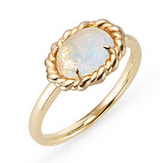 도로시 18K 트윌 천연석 반지(오팔)