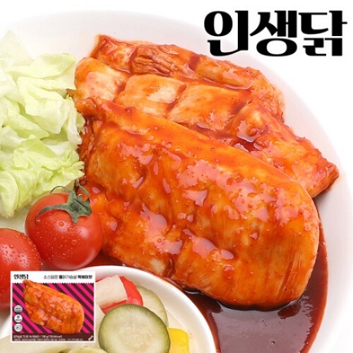  인생닭 소스담은 통 닭가슴살 떡볶이맛 130g (10개)