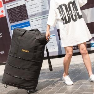 [불명] 확장 유학 여행 캐리어 바퀴달린 이민 가방 3단 블랙