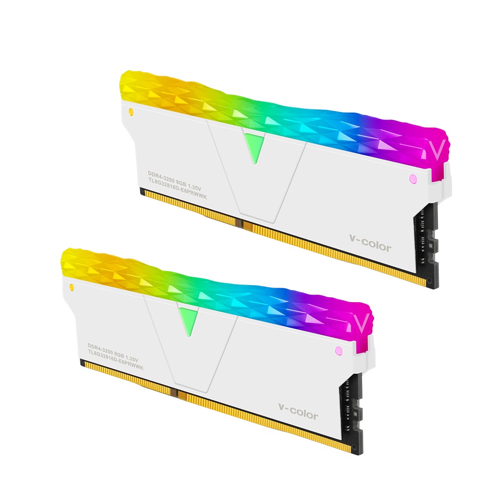 V-Color DDR4-3200 CL16 PRISM PRO RGB WHITE 패키지 (16GB(8Gx2))_이미지