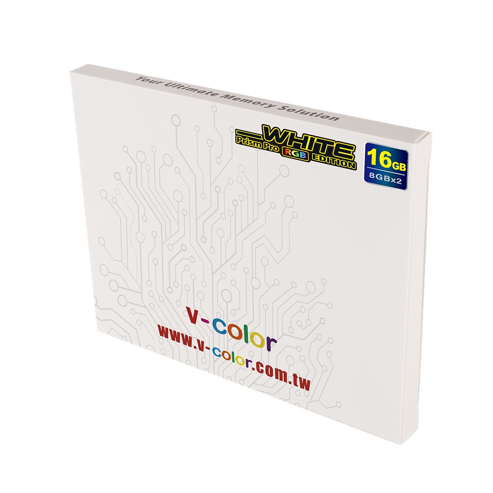 V-Color DDR4-3200 CL16 PRISM PRO RGB WHITE 패키지 (16GB(8Gx2))_이미지