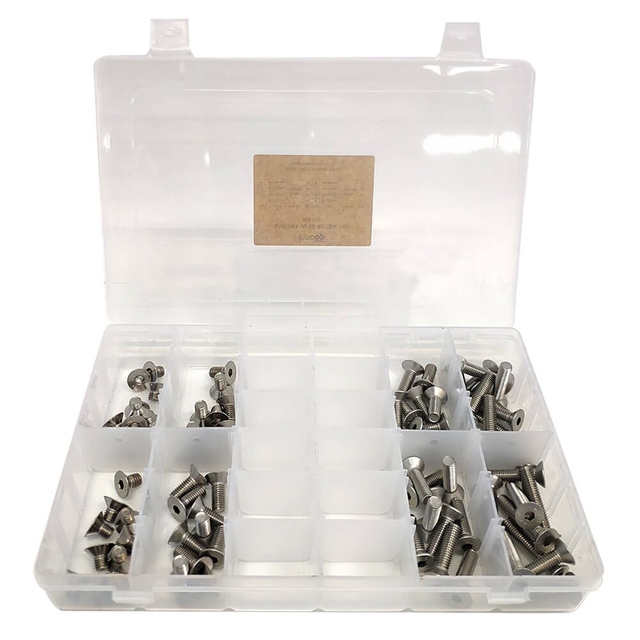 이노공구 육각렌치볼트 접시머리 스텐 8종 세트 M8 W114 (80pcs)_이미지