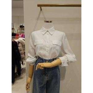 씨(SI) 옆트임 투포켓 쉬폰 블라우스 SXJ9041BB_이미지