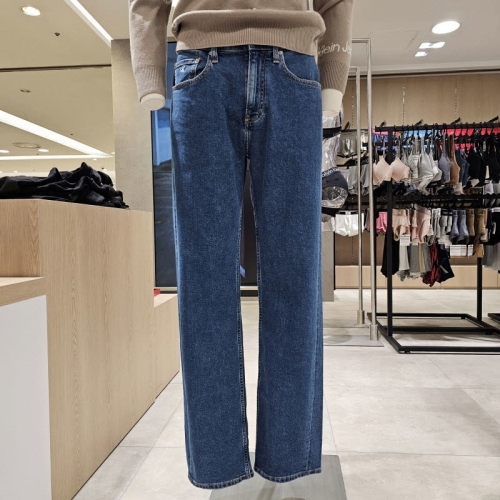 캘빈클라인 CK 남녀공용 스트레이트 핏 데님 팬츠 J325328-1AA
