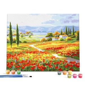 아이러브페인팅 DIY캔버스형 그림그리기 40x50cm 양귀비 마을_이미지