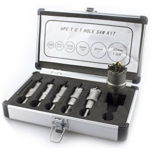 티타늄 코팅 고강철 철판 홀쏘 세트 (6pcs)
