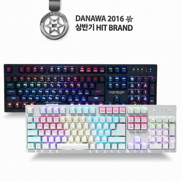 스카이디지탈 NKEYBOARD NKEY-R3 RGB (블랙, 청축)_이미지