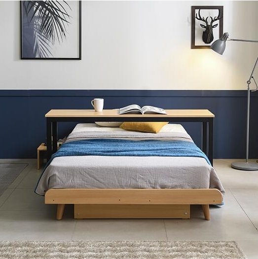 삼익가구 오크 다용도 베드테이블 슈퍼싱글 (134x36cm)_이미지