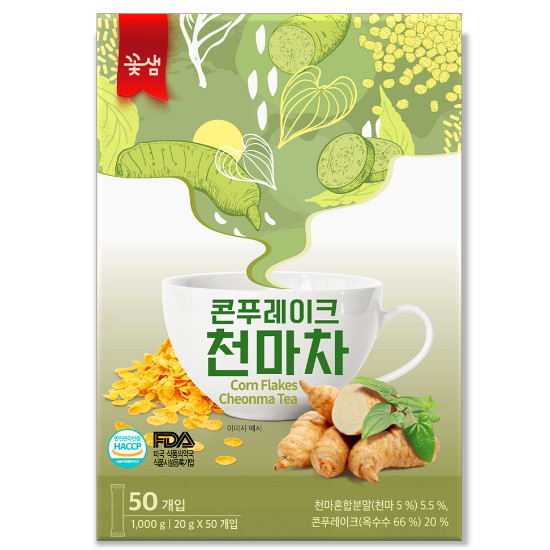 꽃샘식품 꽃샘 콘푸레이크 천마차 50개입 (8개)_이미지