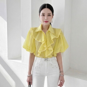 밤비 옐로우 블라우스 ST8171B