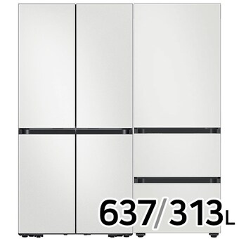 삼성전자 비스포크 키친핏 Max RM70F64R1A + 키친핏 코타 RQ33DB74D2AP (화이트)