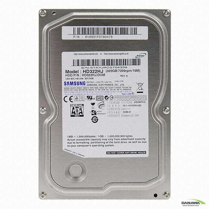 삼성전자 320GB Spinpoint F1 HD322HJ/DOM (SATA2/7200/16M)_이미지