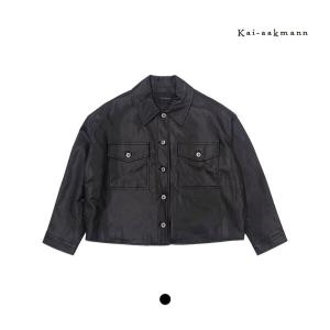 카이아크만 여 오버핏 인조가죽 셔켓FKOFCJL531M -021 652325
