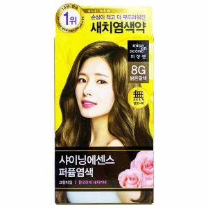 미쟝센 새치 염색약/ 샤이닝칼라 8G 밝은갈색