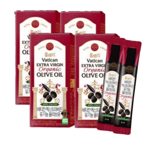 홀푸드코리아 홀베리 바티칸 엑스트라버진 유기농 올리브유 112ml(8mlx14포) (4개)