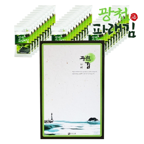 창덕식품 원초듬뿍 광천 파래김 도시락김 30봉 선물세트 [1개]