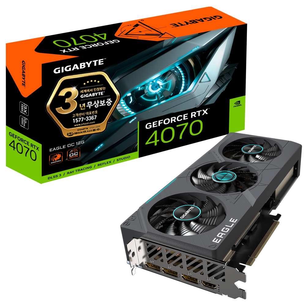 GIGABYTE 지포스 RTX 4070 EAGLE OC D6X 12GB 제이씨현