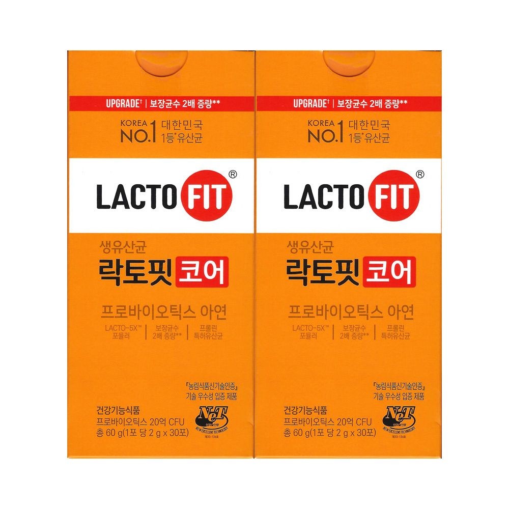 종근당건강 락토핏 5X 생유산균 코어 2g 30포 (2개)