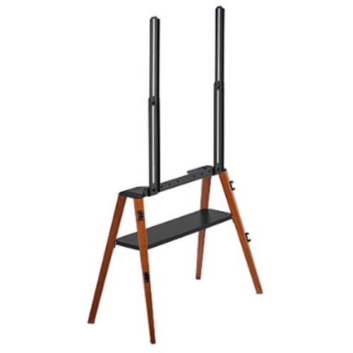 라익미 무타공 이젤 H형 선반 TV스탠드 44 (우드블랙)_이미지