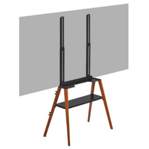 라익미 무타공 이젤 H형 선반 TV스탠드 44 (우드블랙)_이미지