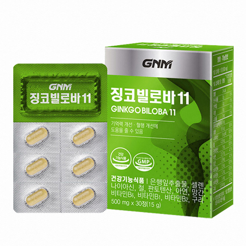 GNM자연의품격 징코빌로바11 500mg 30정이미지입니다. 누르면 해당 게시물로 새창이동합니다.