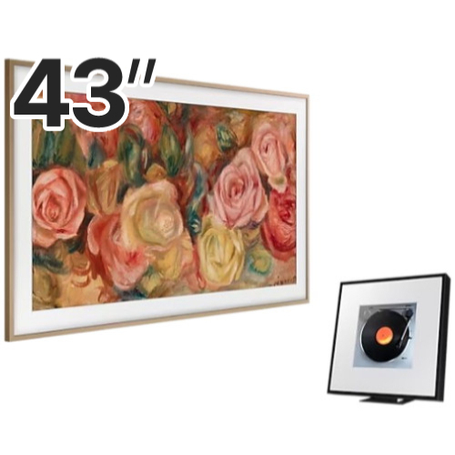 삼성전자 더 프레임 KQ43LSD03AFXKR + 뮤직 프레임 HW-LS60D (플랫 티크+스피커)