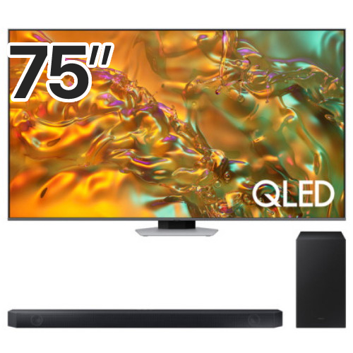 삼성전자 QLED KQ75QD80AFXKR (벽걸이+사운드바, HW-Q600C)_이미지