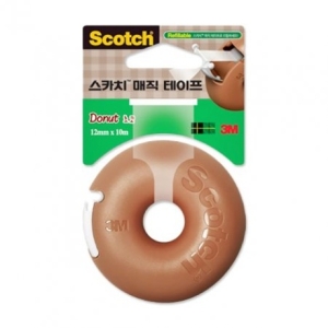 3M 스카치 매직 테이프 도넛 초코 12mm x 10m