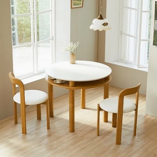 파라다이스빌라 네스토 원형 수납 식탁 900