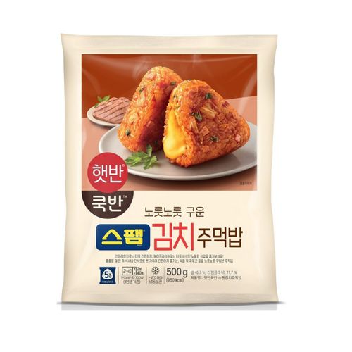 CJ제일제당 햇반 쿡반 스팸 김치주먹밥 500g (5개)_이미지
