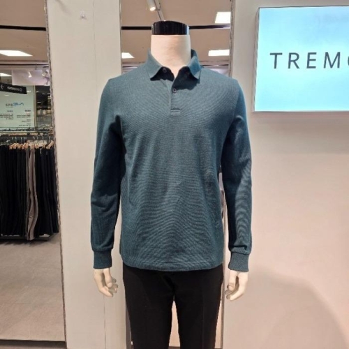 트레몰로 HC05 남성 면 100% 카라 캐주얼 긴팔라 캐주얼 긴팔 티셔츠 TRHAL4Z228431_이미지