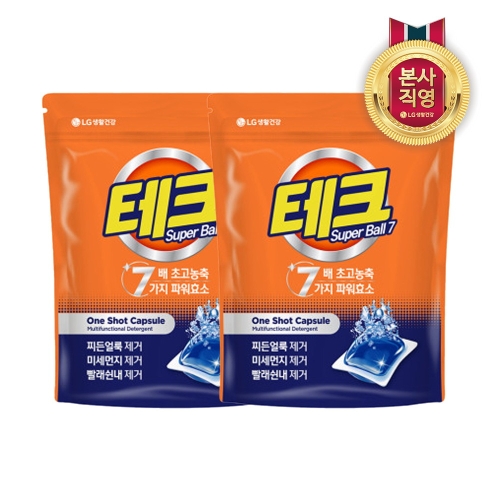 테크 수퍼볼 캡슐세제 30개입 (2개)_이미지