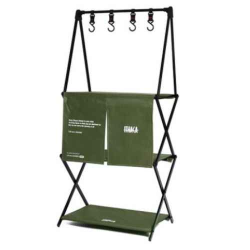 이타카 알루미늄 3단 쉘프 카키_이미지