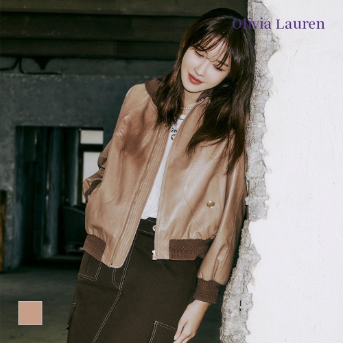 세정 올리비아로렌 후드 리얼 가죽 점퍼_VOBJN4F8151