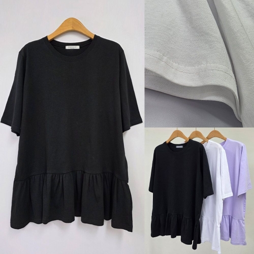 아이우먼 위쉬몰 LY 두잇밑단레이스티셔츠 U418H505 빅사이즈_이미지