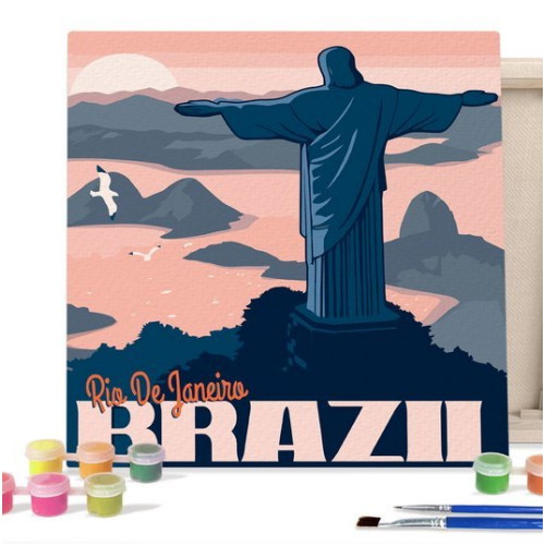 아이러브페인팅 DIY 캔버스형 명화그리기 랜드마크 (브라질 몬테 크리스토)_이미지