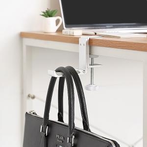 뉴퍼펙트 히키스 책상가방걸이 사무실 책가방걸이 휴대용 가방거치대 알루미늄-실버_이미지