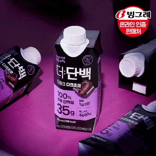 빙그레 더단백 드링크 다크초코 330ml (12개)