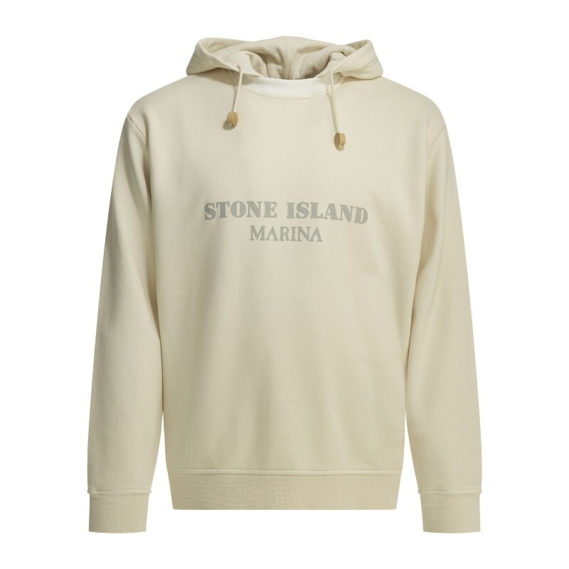  스톤아일랜드 마리나 로고 드로우스트링 후드 티셔츠 6100054 S0X31V0093