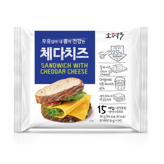 동원F&B 소와나무 체다치즈 15매입 270g (1개)_이미지