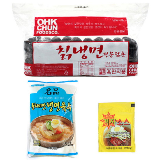 옥천식품 칡냉면 2kg+풍원 동치미육수 350g x 10개+겨자소스 3g x 10개