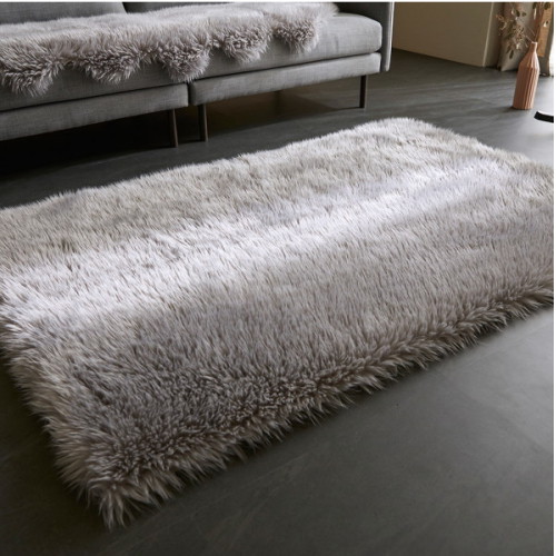 한빛카페트 장모 에코퍼 양털 양모 사각형 러그 (180x120cm)_이미지