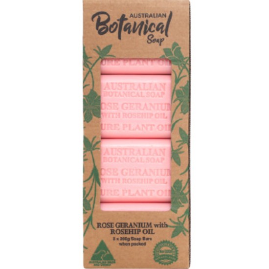오스트레일리안 보타니컬 로즈제라늄&로즈힙오일 비누 200g (8개)_이미지
