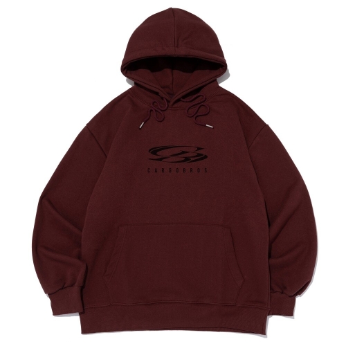 카고브로스 CIRCLE LOGO OVER HOOD T-SHIRT BURGUNDY black 379067_이미지