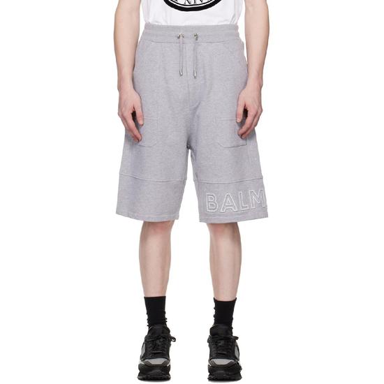 발망 로고 embossed 코튼 숏츠 AH1OA110BC22YDU T