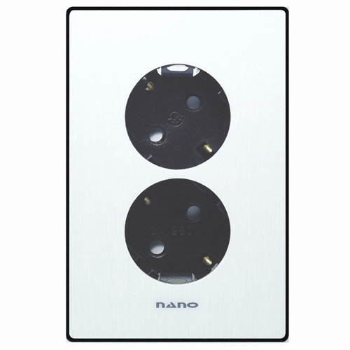 나노 아트2 블랙 2구 콘센트