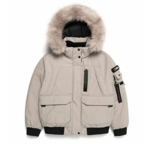 내셔널지오그래픽 타루가 퍼 트리밍 후디 구스다운 점퍼 N224WDW030