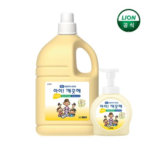 <b>아이</b><b>깨끗해</b> 핸드워시 순 <b>4.5</b>L 1개 + 순 490ml 용기 1개