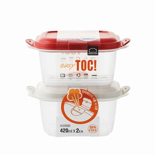 락앤락 이지톡 정사각 420ml (2개)_이미지